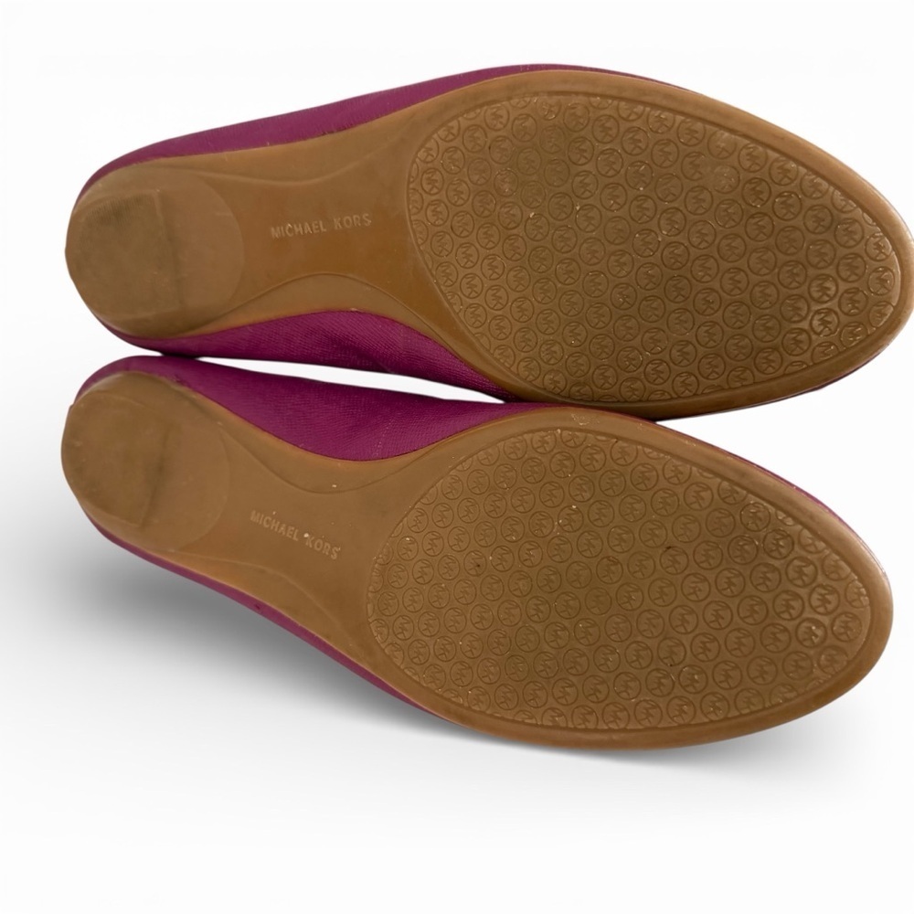 MICHAEL MICHAEL KORS Purple Leather Loafers Ballet Flats Classic size 7m - Picture 9 of 11